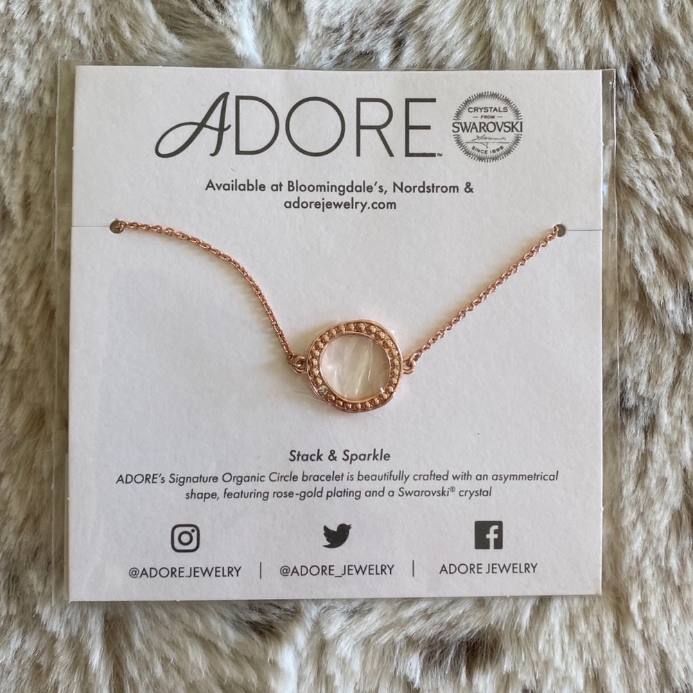 Adore Rose Gold Swarovski Crystal Circle Bracelet